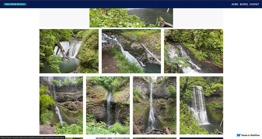 Reyna Murphy Adventures Images of Sites page images grids